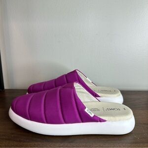 Toms Alpargata Mallow Purple Mules Sz 8